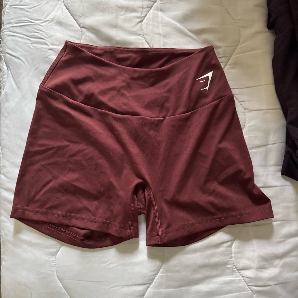 Gymshark Brown Athletic Shorts High-Waisted Performance